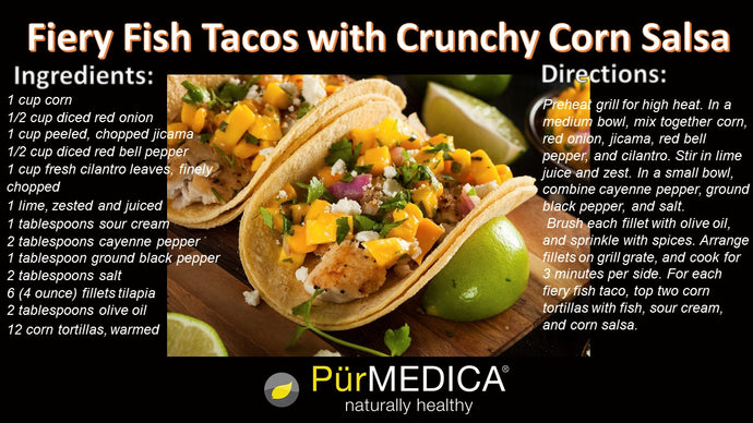 Fiery Fish Tacos with Crunchy Corn Salsa