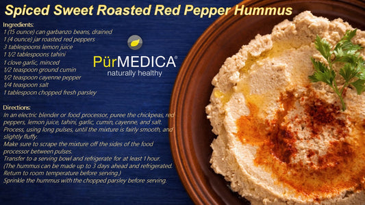 Spiced Sweet Roasted Red Pepper Hummus