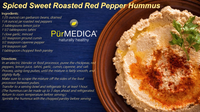 Spiced Sweet Roasted Red Pepper Hummus