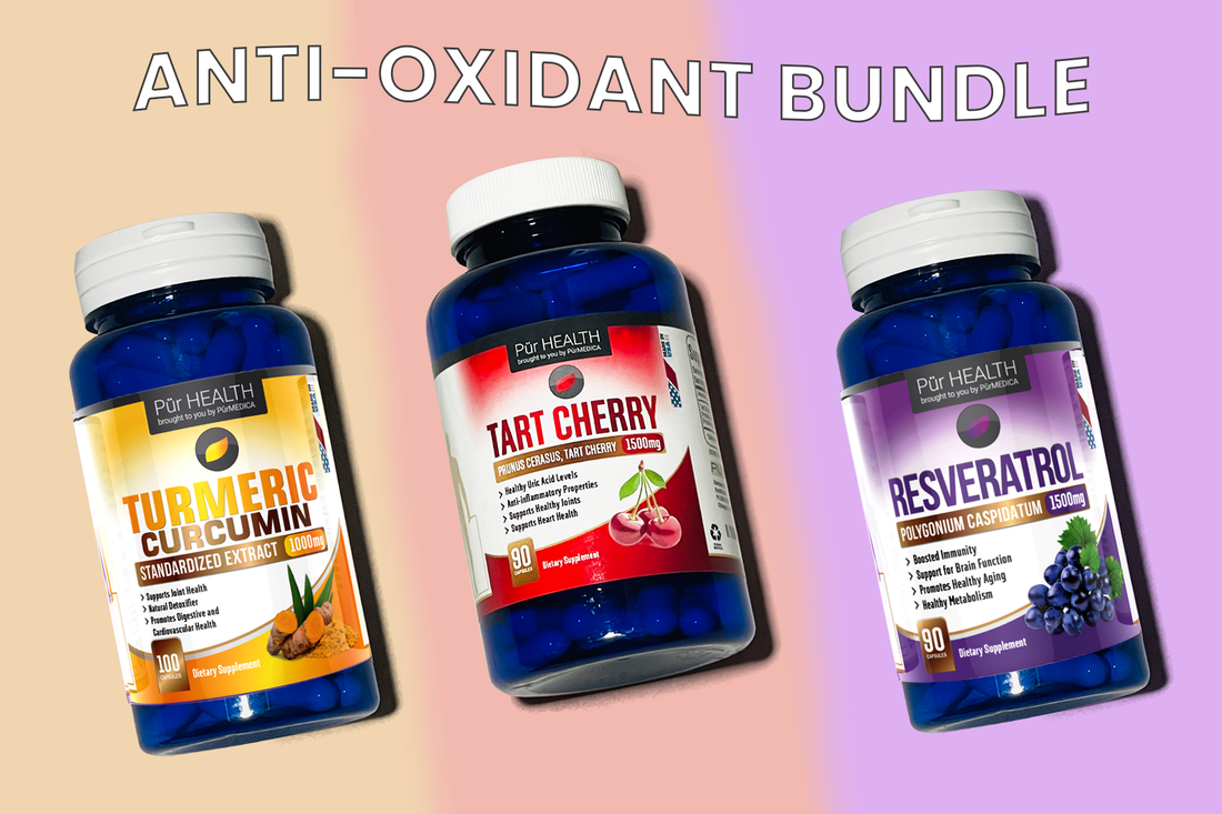 Anti-Oxidant Bundle: Tart Cherry, Resveratrol, and Turmeric Curcumin