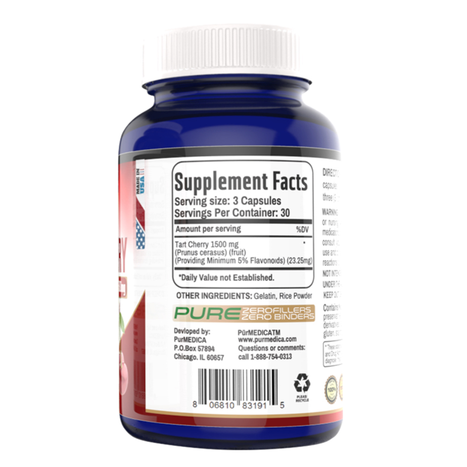 Tart Cherry 1500mg - Advanced Antioxidant Supplement